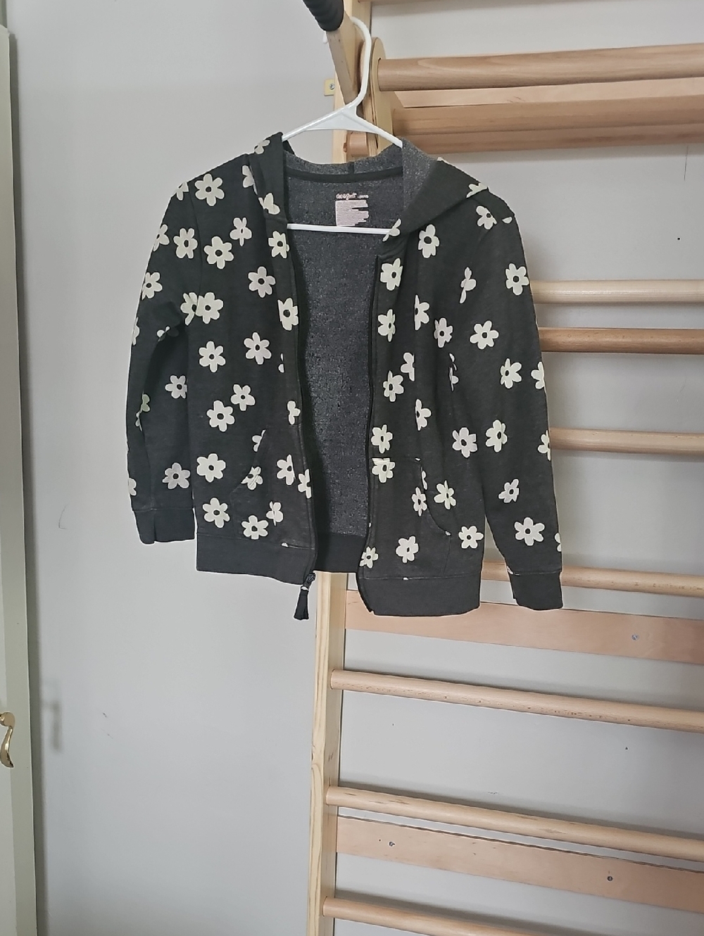 Cat & Jack Heather Gray Pullover Top with Coral Logo